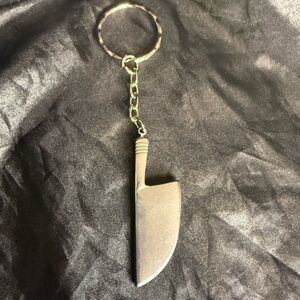 Unisex Stainless Steel Halloween Butcher’s Knife Keychain